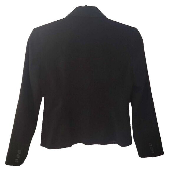 Black Stretch Blazer Womens Size 4 212 Collection 2 Button Jacket - Picture 2 of 7